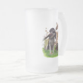 Deutscher Kurzzeiger Mattglas Bierglas (VorderseiteRechts)