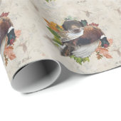 Deutscher Kurzzeiger mit Fasan-Schneeglob Geschenkpapier (Rolleneckpunkt)