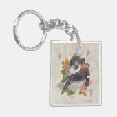 Deutscher Kurzzeiger mit Fasan-Schneeglob Schlüsselanhänger (Vorderseite links)