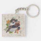 Deutscher Kurzzeiger mit Fasan-Schneeglob Schlüsselanhänger (Rückseite)