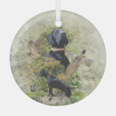 Deutscher Kurzzeiger Ornament Aus Glas (Vorderseite)