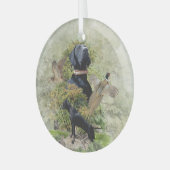 Deutscher Kurzzeiger Ornament Aus Glas (Vorderseite links)