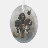 Deutscher Kurzzeiger Ornament Aus Glas (Vorderseite links)