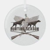Deutscher Kurzzeiger Ornament Aus Glas (Vorderseite)