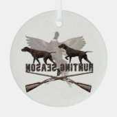 Deutscher Kurzzeiger Ornament Aus Glas (Rückseite)