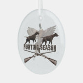 Deutscher Kurzzeiger Ornament Aus Glas (Vorderseite links)