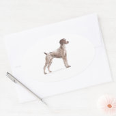 Deutscher Kurzzeiger Ovaler Aufkleber (Umschlag)