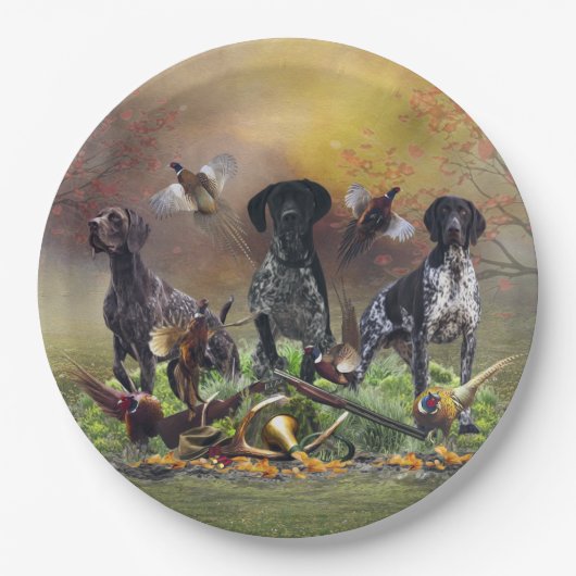 Deutscher Kurzzeiger Pappteller (Vorderseite)