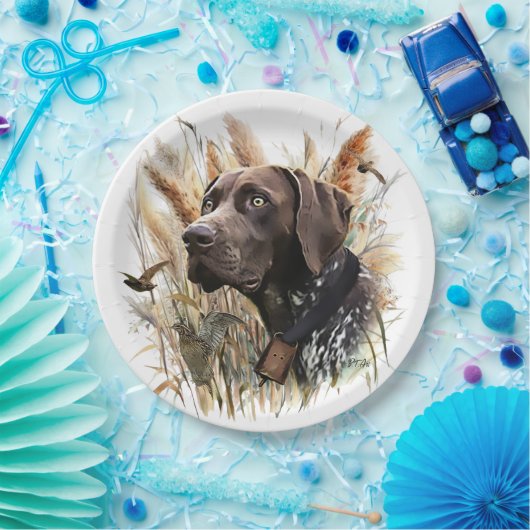 Deutscher Kurzzeiger Pappteller (Party)