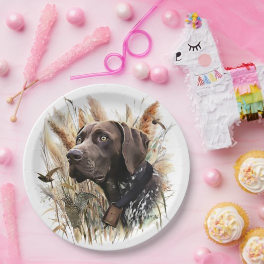 Deutscher Kurzzeiger Pappteller (Party)