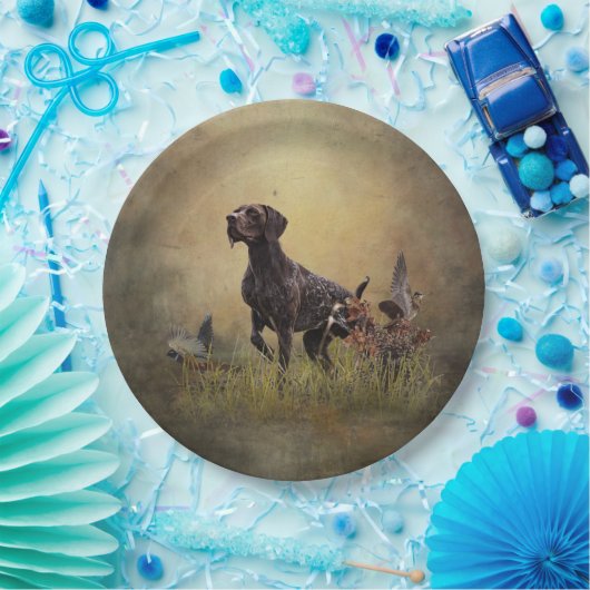 Deutscher Kurzzeiger Pappteller (Party)