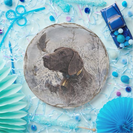 Deutscher Kurzzeiger Pappteller (Party)