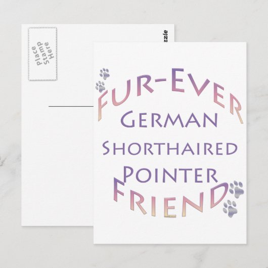 Deutscher Kurzzeiger Postkarte (Vorne/Hinten)