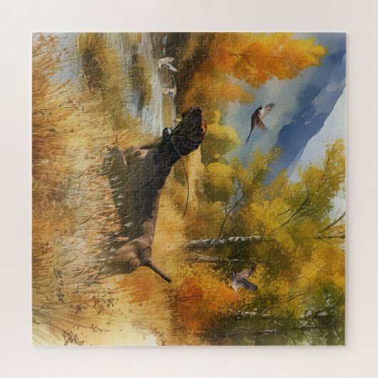 Deutscher Kurzzeiger Puzzle (Horizontal)