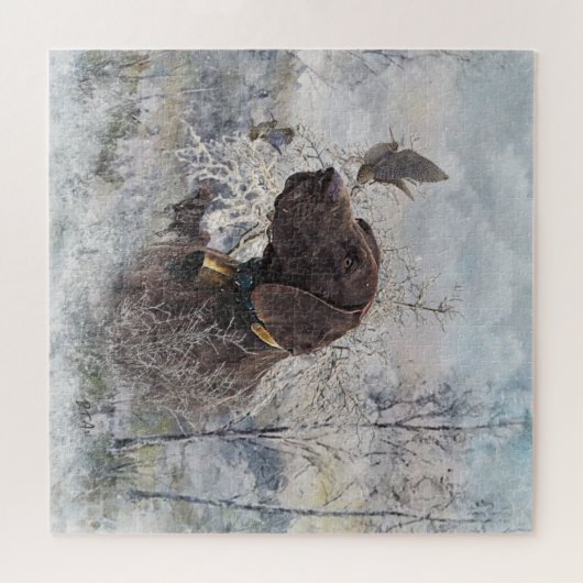 Deutscher Kurzzeiger Puzzle (Horizontal)