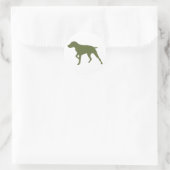 Deutscher Kurzzeiger Runder Aufkleber (Tasche)