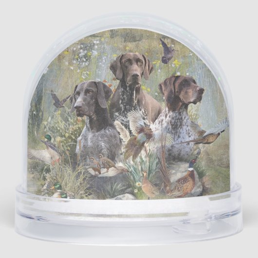 Deutscher Kurzzeiger Schneekugeln (Rückseite)