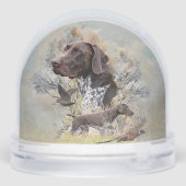 Deutscher Kurzzeiger Schneekugeln (Rückseite)