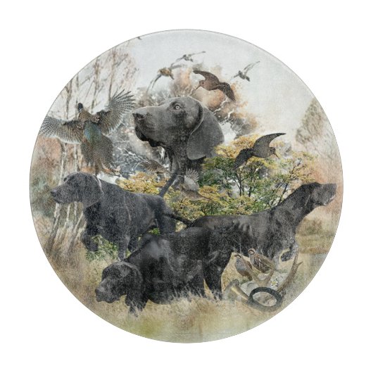 Deutscher Kurzzeiger Schneidebrett (Vorderseite)