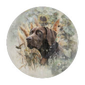 Deutscher Kurzzeiger Schneidebrett (Vorderseite)