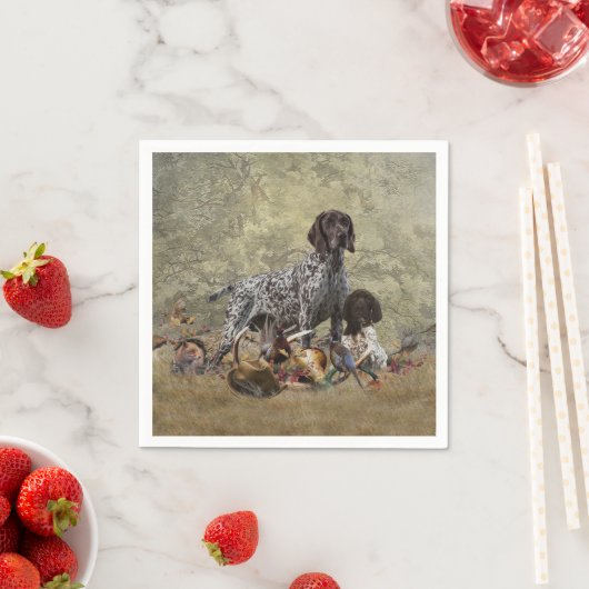 Deutscher Kurzzeiger Serviette (Beispiel)