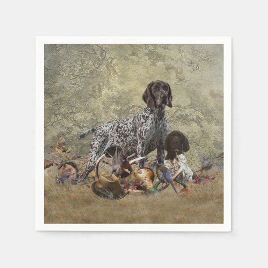 Deutscher Kurzzeiger Serviette (Vorderseite)