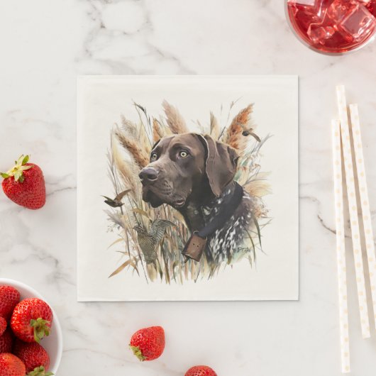 Deutscher Kurzzeiger Serviette (Beispiel)