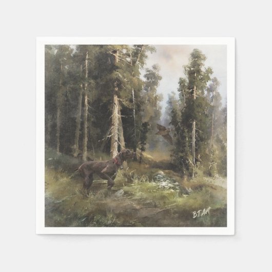 Deutscher Kurzzeiger Serviette (Vorderseite)