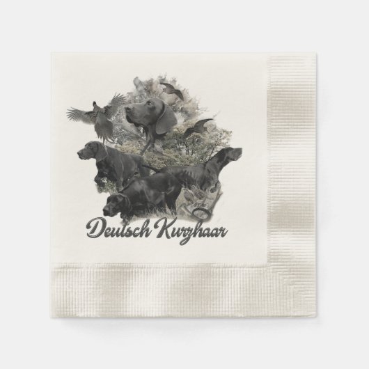 Deutscher Kurzzeiger Serviette (Vorderseite)