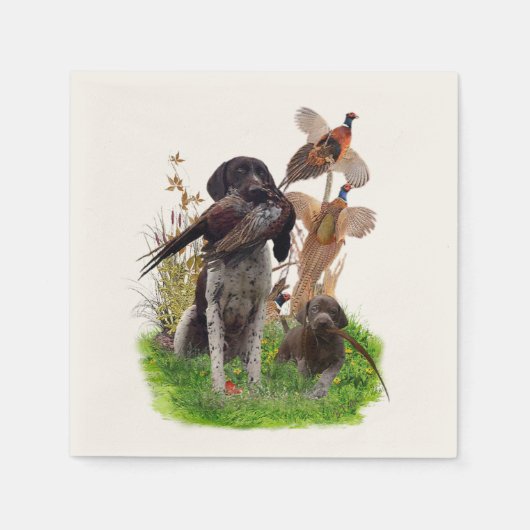 Deutscher Kurzzeiger Serviette (Vorderseite)