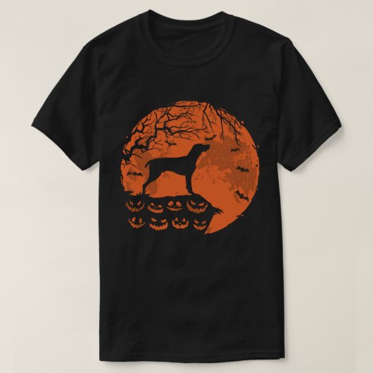 Deutscher Kurzzeiger und MondHalloween T-Shirt (Design vorne)