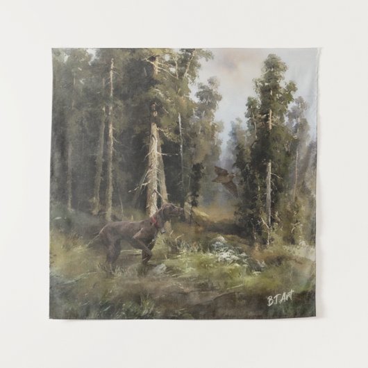 Deutscher Kurzzeiger Wandteppich (Vorderseite)