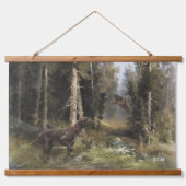 Deutscher Kurzzeiger Wandteppich Mit Holzrahmen (Vorne)