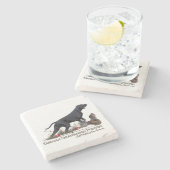 Deutscher Kurzzeiger, ZACHAR-Tapisserie Steinuntersetzer (Seitenansicht)