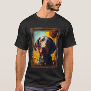 Deutscher Kurzzeiterstrich Sonnenblumenfluss T-Shirt