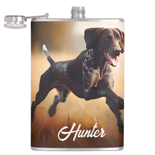Deutscher Kurzzeitpointer läuft Flachmann (Geöffnet)