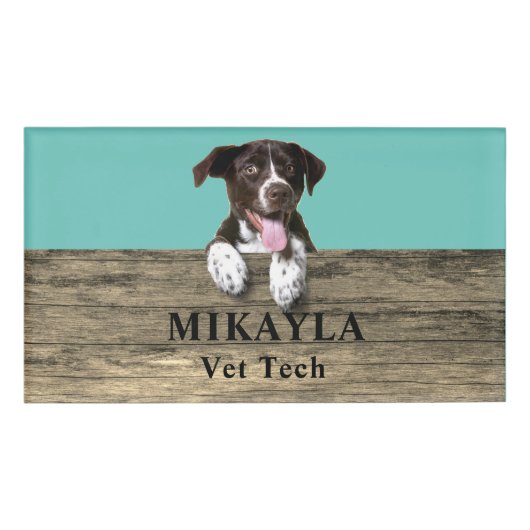 Deutscher Kurzzeitpointer Welppy Veterinary Namenschild (Vorderseite)