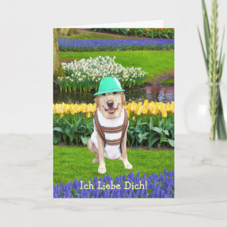 Deutscher Labrador Valentine Feiertagskarte