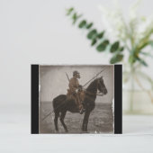 Deutscher Lancer auf Horseback Postkarte (Stehend Vorderseite)