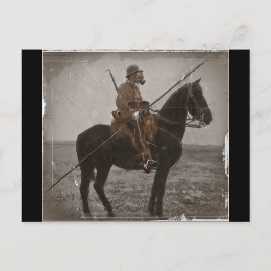 Deutscher Lancer auf Horseback Postkarte (Vorderseite)