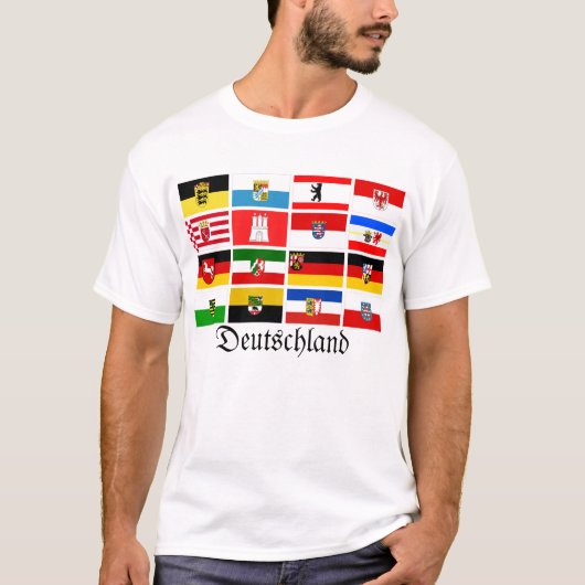Deutscher Länder-Staat kennzeichnet Deutschland T-Shirt (Vorderseite)