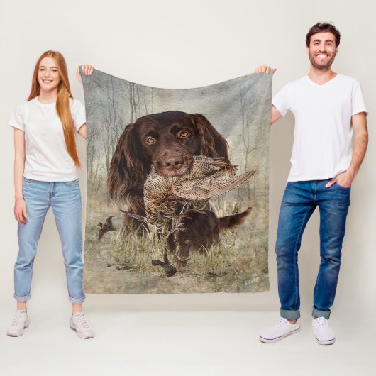 Deutscher Langhaariger Pointer Fleecedecke (Beispiel)