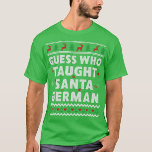 Deutscher Lehrer Funny Ugly Weihnachten T-Shirt