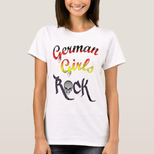 Deutscher Mädchen-Felsen T-Shirt