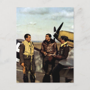 Deutscher ME-109-Pilot des Zweiten Weltkriegs Postkarte