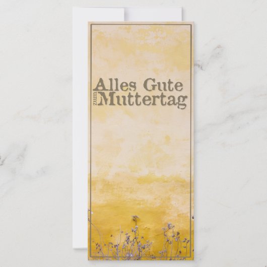 Deutscher Muttertag auf der Wiese der Vintagen Blu (Vorderseite)
