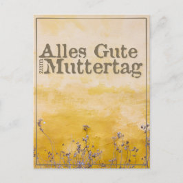 Deutscher Muttertag auf der Wiese der Vintagen Blu Feiertagspostkarte