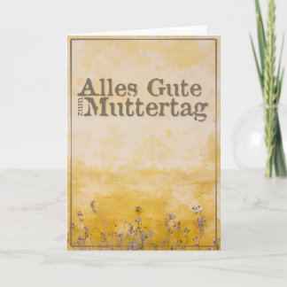 Deutscher Muttertag auf der Wiese der Vintagen Blu Karte