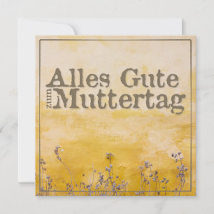 Deutscher Muttertag auf der Wiese der Vintagen Blu Mitteilungskarte