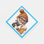 Deutscher Oktoberfest Beer Gnome Serviette (Ecke)